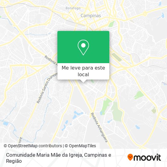Comunidade Maria Mãe da Igreja mapa