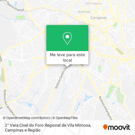 2°  Vara  Cível  do  Foro  Regional  de  Vila  Mimosa mapa