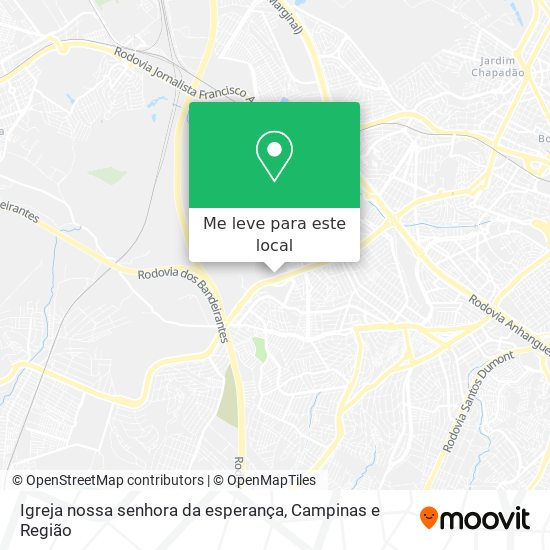 Igreja nossa senhora da esperança mapa