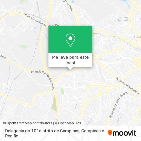 Delegacia do 10° distrito de Campinas mapa