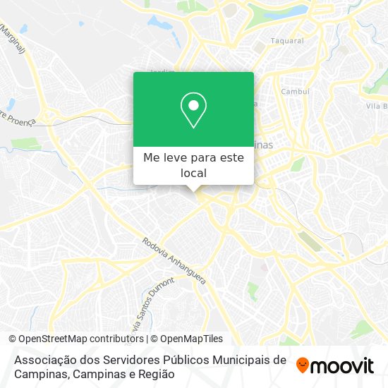 Associação dos Servidores Públicos Municipais de Campinas mapa