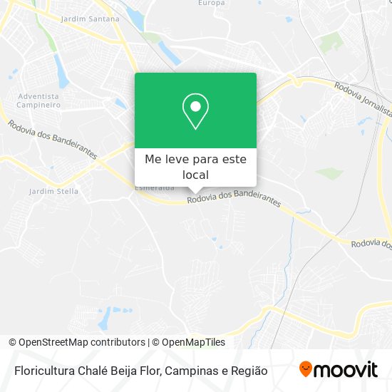 Floricultura Chalé Beija Flor mapa