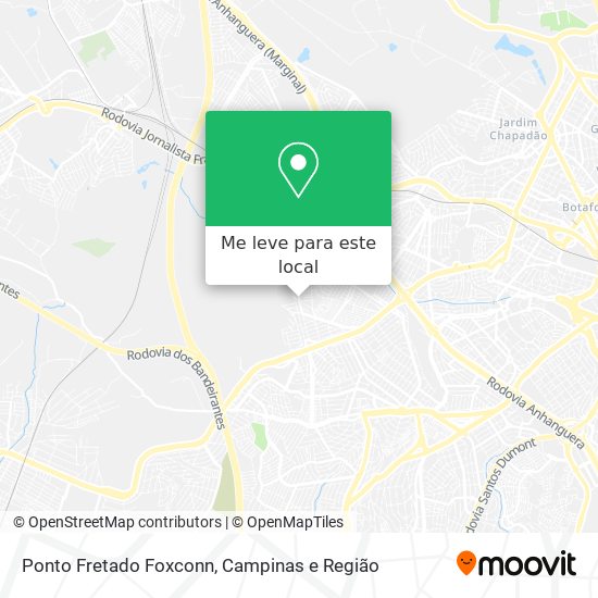 Ponto Fretado Foxconn mapa