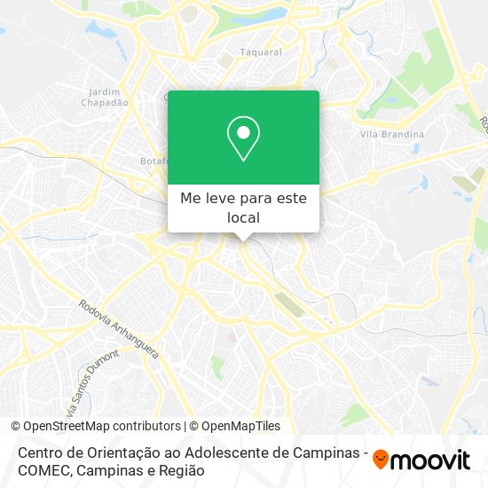 Centro de Orientação ao Adolescente de Campinas - COMEC mapa