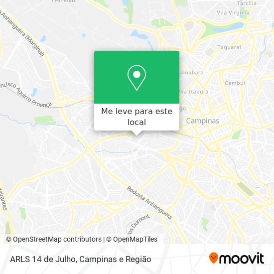 ARLS 14 de Julho mapa
