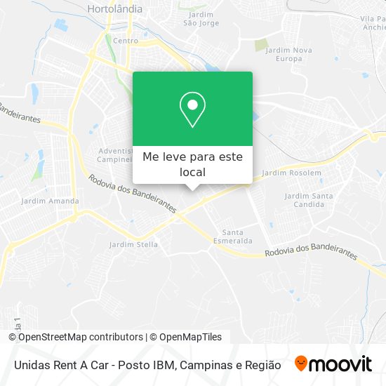 Unidas Rent A Car - Posto IBM mapa