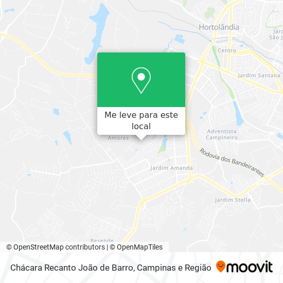Chácara Recanto João de Barro mapa