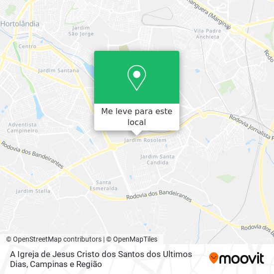 A Igreja de Jesus Cristo dos Santos dos Ultimos Dias mapa