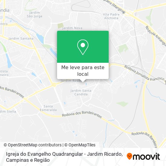 Igreja do Evangelho Quadrangular - Jardim Ricardo mapa