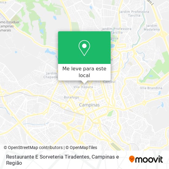 Restaurante E Sorveteria Tiradentes mapa