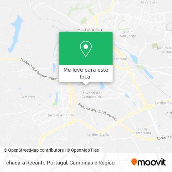 chacara Recanto Portugal mapa