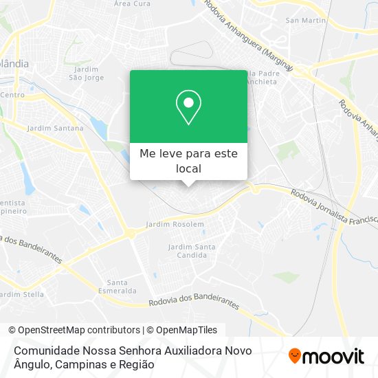 Comunidade Nossa Senhora  Auxiliadora Novo Ângulo mapa