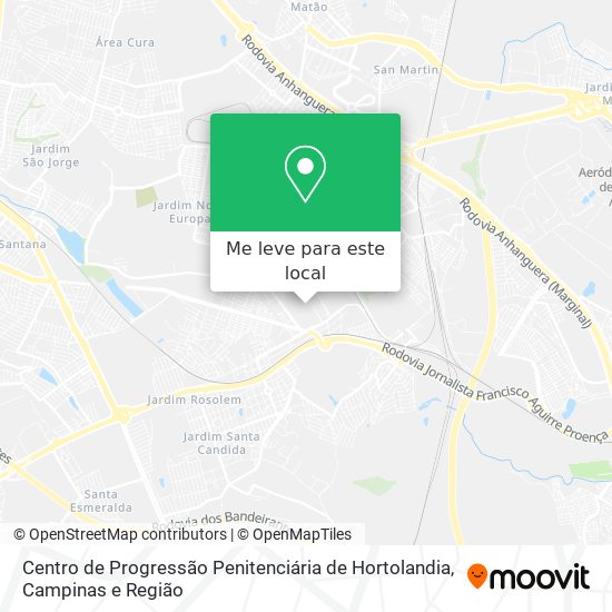 Centro de Progressão Penitenciária de Hortolandia mapa