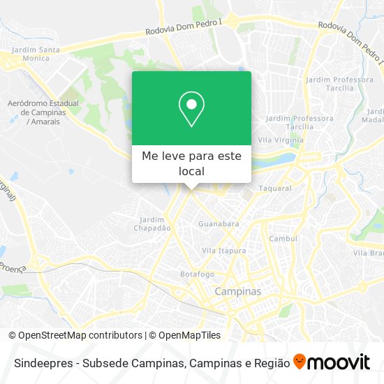 Sindeepres - Subsede Campinas mapa