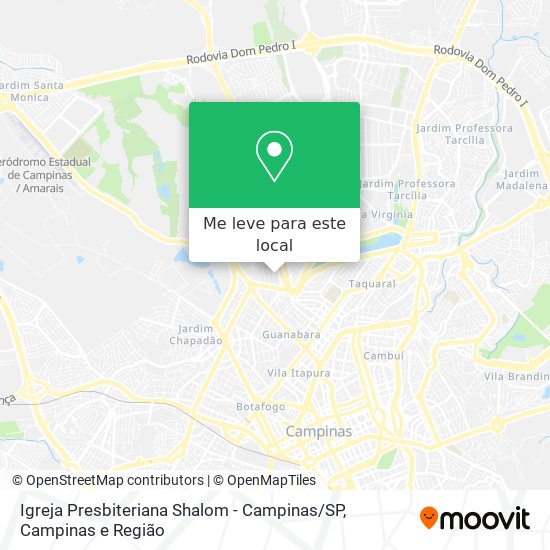 Igreja Presbiteriana Shalom - Campinas / SP mapa