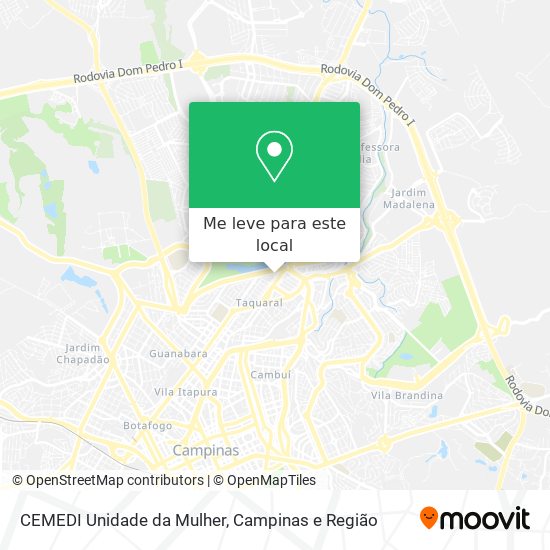 CEMEDI Unidade da Mulher mapa