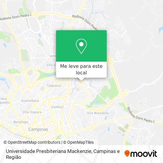 Universidade Presbiteriana Mackenzie mapa