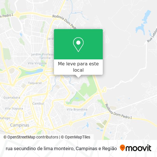 rua secundino de lima monteiro mapa