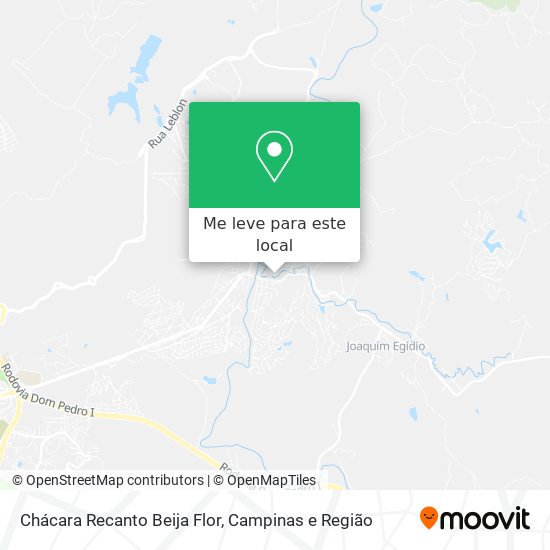 Chácara Recanto Beija Flor mapa