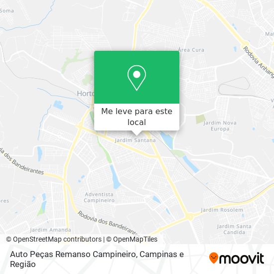 Auto Peças Remanso Campineiro mapa