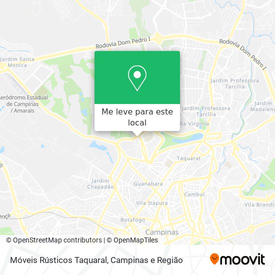 Móveis Rústicos Taquaral mapa