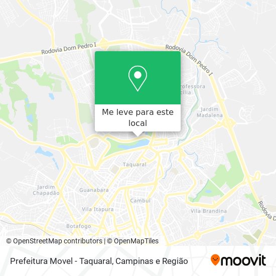 Prefeitura Movel - Taquaral mapa