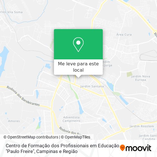 Centro de Formação dos Profissionais em Educação "Paulo Freire" mapa