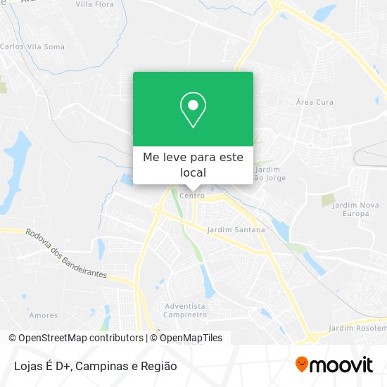 Lojas É D+ mapa