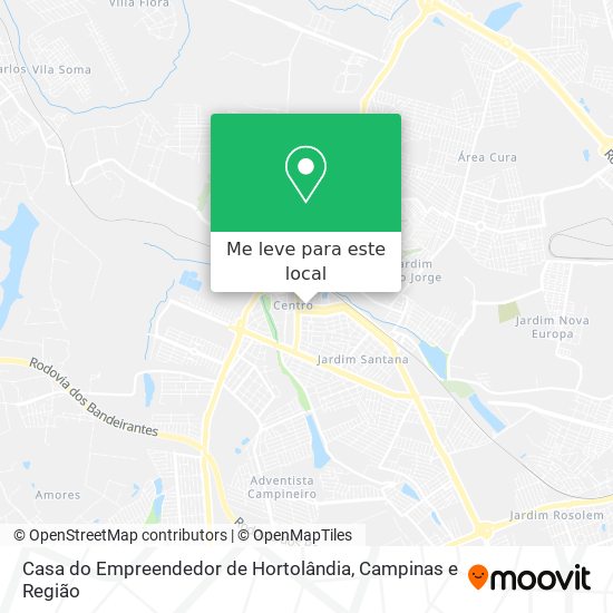 Casa do Empreendedor de Hortolândia mapa