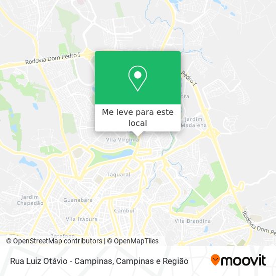 Rua Luiz Otávio - Campinas mapa