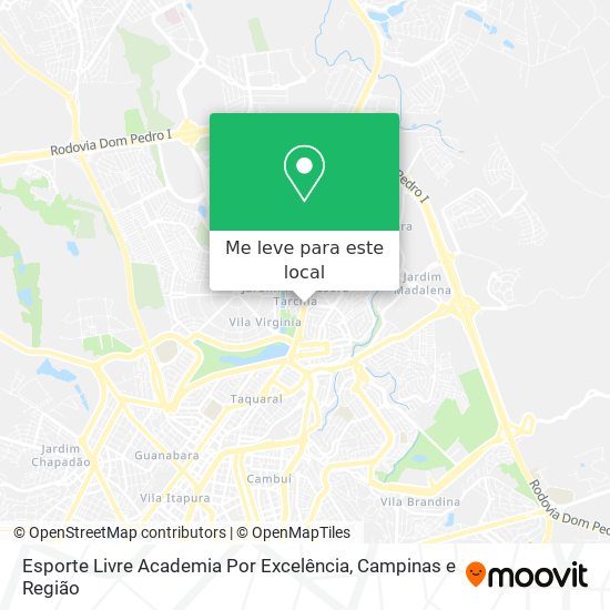 Esporte Livre Academia Por Excelência mapa