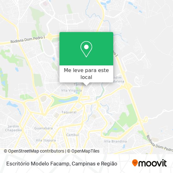 Escritório Modelo Facamp mapa