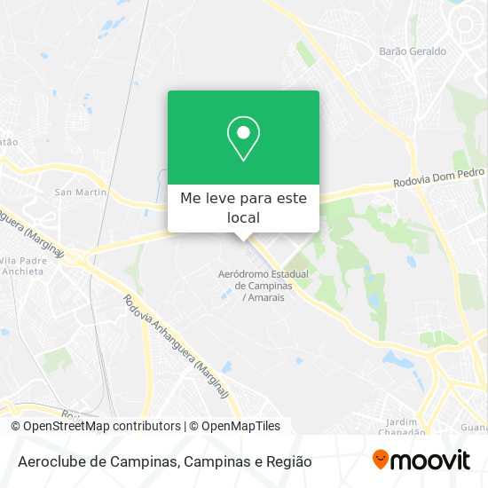 Aeroclube de Campinas mapa