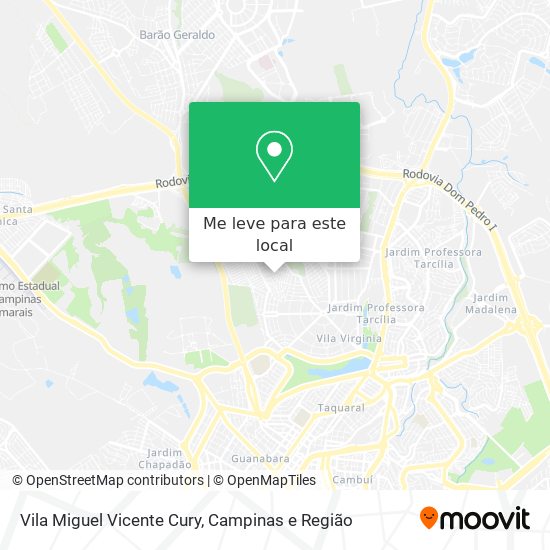 Vila Miguel Vicente Cury mapa