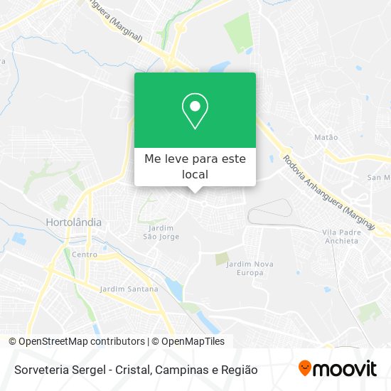Sorveteria Sergel - Cristal mapa