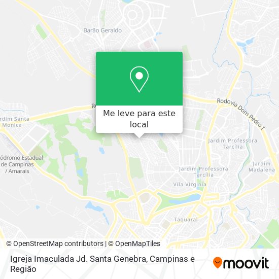 Igreja Imaculada Jd. Santa Genebra mapa