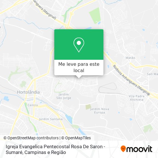 Igreja Evangelica Pentecostal Rosa De Saron - Sumaré mapa