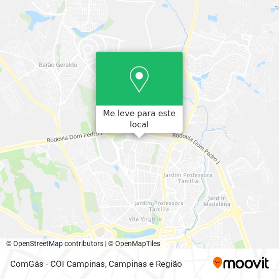 ComGás - COI Campinas mapa