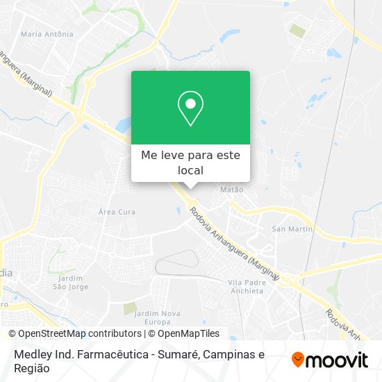 Medley Ind. Farmacêutica - Sumaré mapa