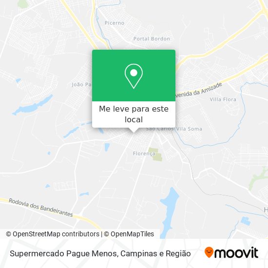 Supermercado Pague Menos mapa