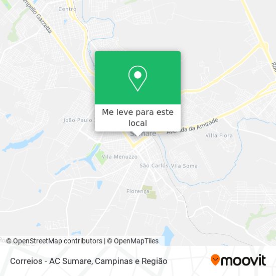 Correios - AC Sumare mapa