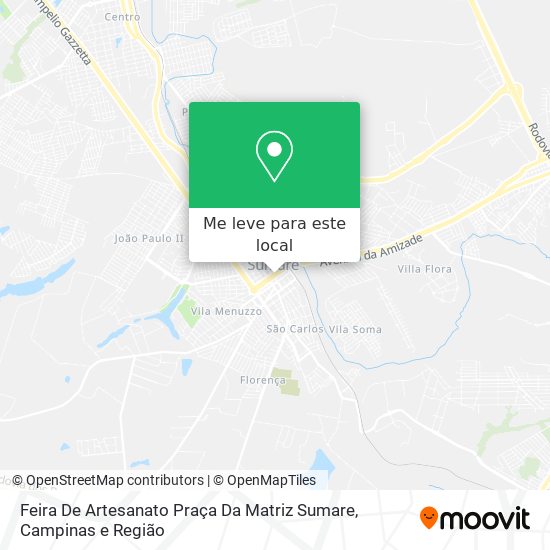 Feira De Artesanato Praça Da Matriz Sumare mapa