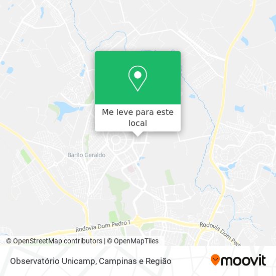 Observatório Unicamp mapa