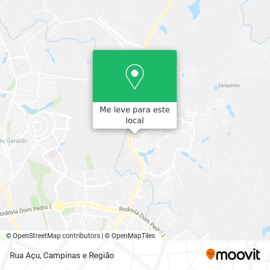 Rua Açu mapa