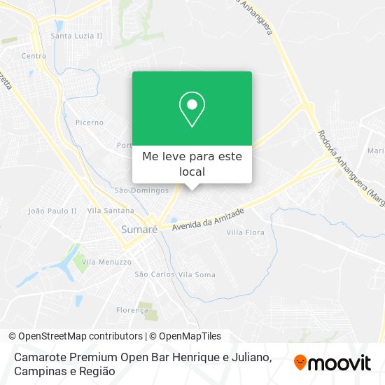 Camarote Premium Open Bar Henrique e Juliano mapa