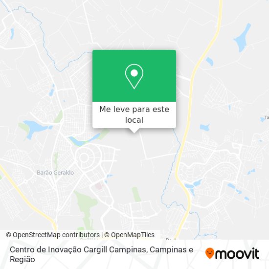 Centro de Inovação Cargill Campinas mapa