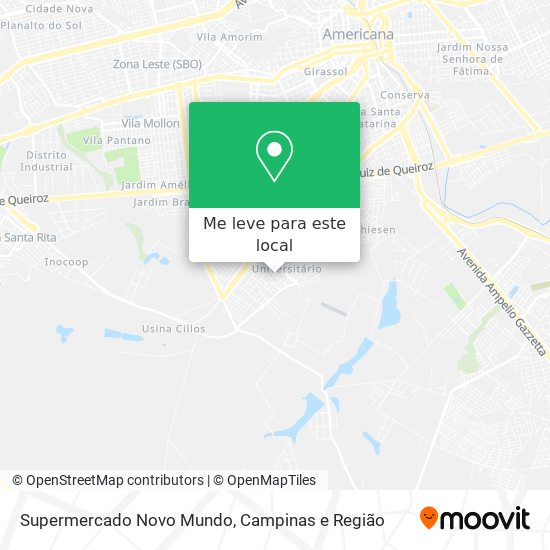 Supermercado Novo Mundo mapa