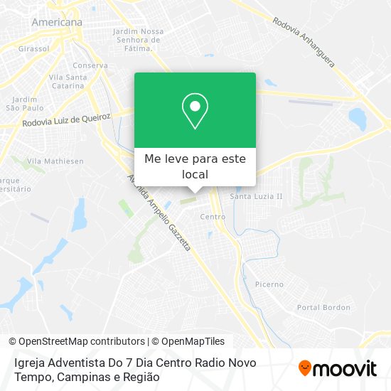Igreja Adventista Do 7 Dia Centro Radio Novo Tempo mapa