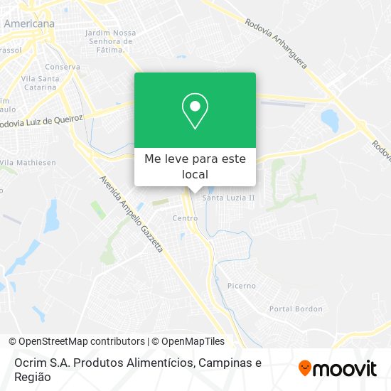 Ocrim S.A. Produtos Alimentícios mapa