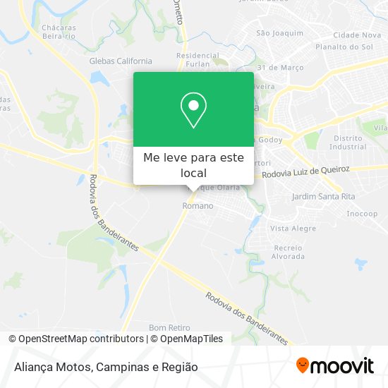 Aliança Motos mapa